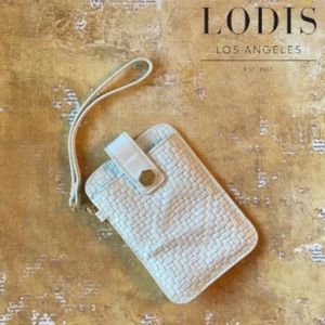 Lodis Cream Wristlet Clutch